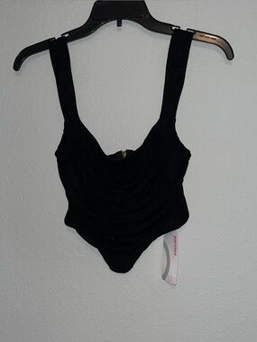 Marthea Crop Tank Top with Back Zipper Size S